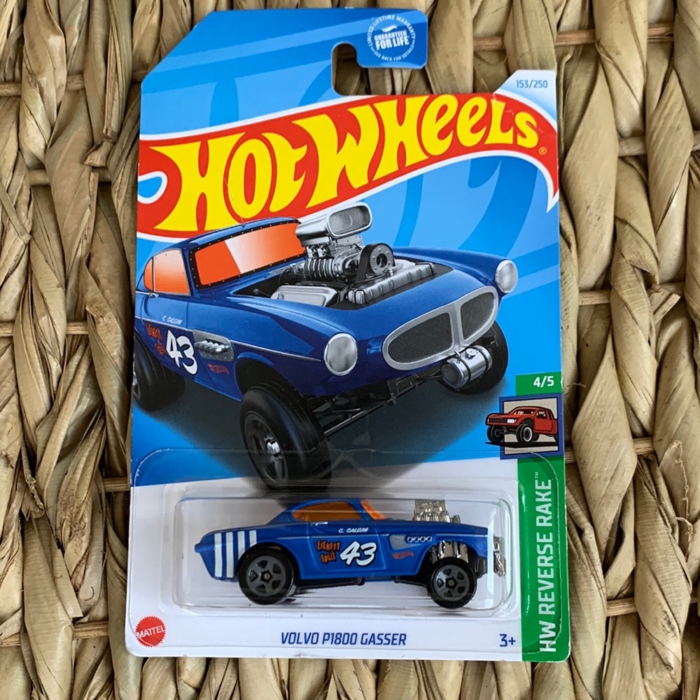 Hot Wheels Volvo P1800 Gasser Lickety Split Blue Race Car Hotwheels 2024 New